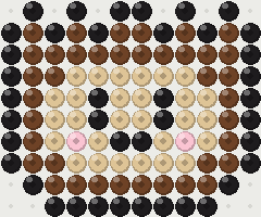 Hedgehog fuse bead pattern, 12 × 10 beads, 4 colours